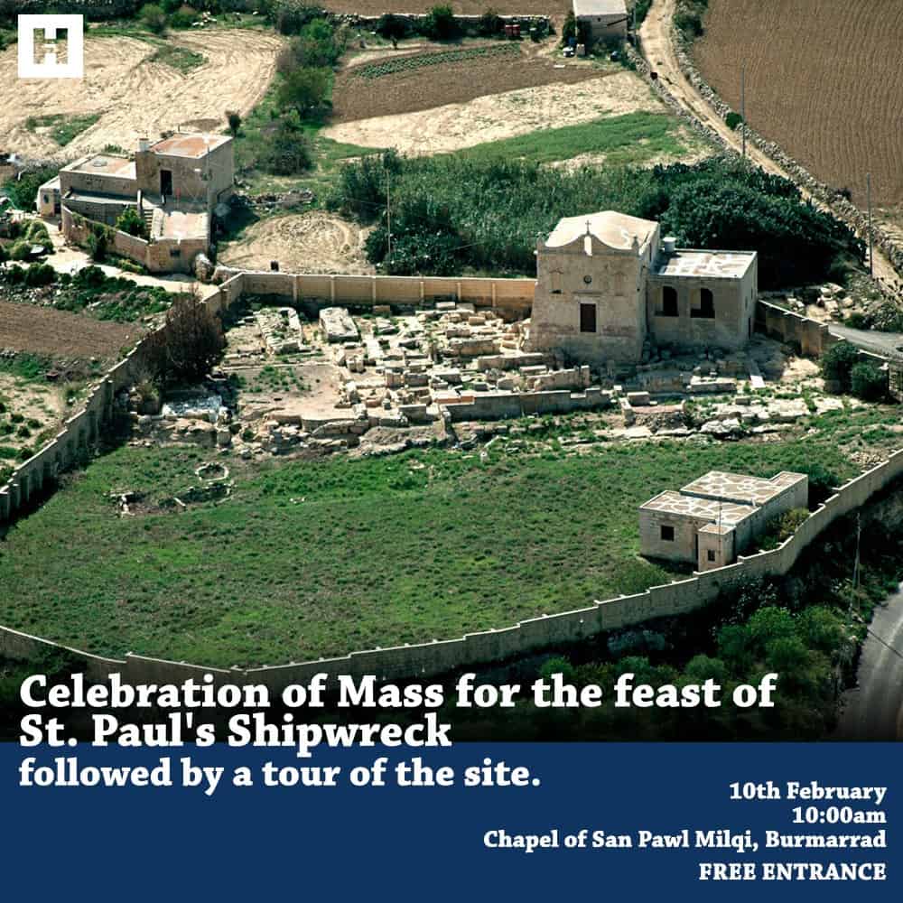 Messe de célébration pour la fête du naufrage de St Paul