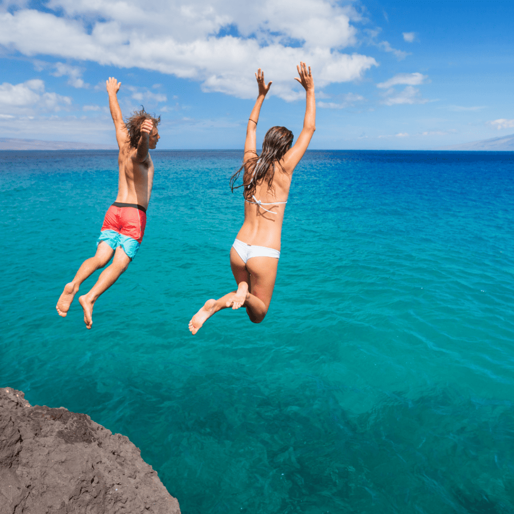 Cliff jumping